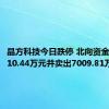 晶方科技今日跌停 北向资金买入4010.44万元并卖出7009.81万元