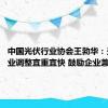 中国光伏行业协会王勃华：光伏行业调整宜重宜快 鼓励企业兼并重组