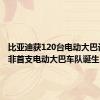 比亚迪获120台电动大巴订单 南非首支电动大巴车队诞生