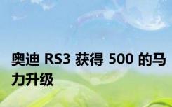 奥迪 RS3 获得 500 的马力升级