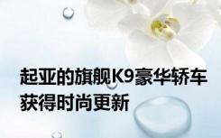 起亚的旗舰K9豪华轿车获得时尚更新