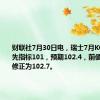 财联社7月30日电，瑞士7月KOF经济领先指标101，预期102.4，前值由102.7修正为102.7。