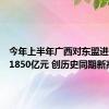 今年上半年广西对东盟进出口超1850亿元 创历史同期新高
