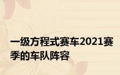 一级方程式赛车2021赛季的车队阵容
