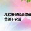儿女暑假帮高位截瘫的爸爸干农活
