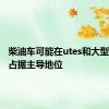 柴油车可能在utes和大型SUV中占据主导地位
