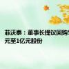 菲沃泰：董事长提议回购5000万元至1亿元股份