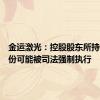 金运激光：控股股东所持部分股份可能被司法强制执行