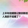 上半年结婚登记数创新低，中国人真的不结婚了？