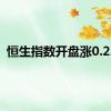 恒生指数开盘涨0.22%