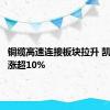 铜缆高速连接板块拉升 凯旺科技涨超10%