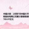 中国太保：1月到7月中国太平洋人寿保险股份有限公司累计原保险保费收入为1705.97亿元