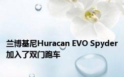 兰博基尼Huracan EVO Spyder加入了双门跑车