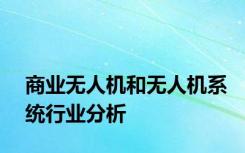 商业无人机和无人机系统行业分析