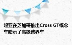 起亚在芝加哥推出Cross GT概念车暗示了高级跨界车