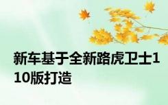 新车基于全新路虎卫士110版打造