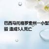巴西马托格罗索州一小型飞机坠毁 造成5人死亡