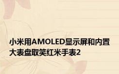 小米用AMOLED显示屏和内置大表盘取笑红米手表2