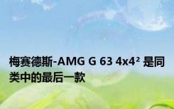 梅赛德斯-AMG G 63 4x4² 是同类中的最后一款