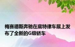 梅赛德斯奔驰在底特律车展上发布了全新的G级轿车