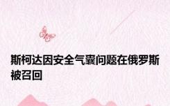 斯柯达因安全气囊问题在俄罗斯被召回