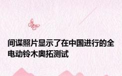 间谍照片显示了在中国进行的全电动铃木奥拓测试