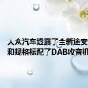 大众汽车透露了全新途安的价格和规格标配了DAB收音机