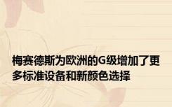 梅赛德斯为欧洲的G级增加了更多标准设备和新颜色选择