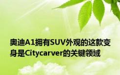 奥迪A1拥有SUV外观的这款变身是Citycarver的关键领域