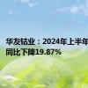 华友钴业：2024年上半年净利润同比下降19.87%