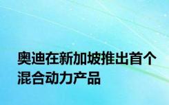 奥迪在新加坡推出首个混合动力产品