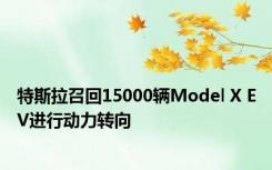 特斯拉召回15000辆Model X EV进行动力转向