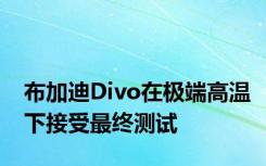 布加迪Divo在极端高温下接受最终测试