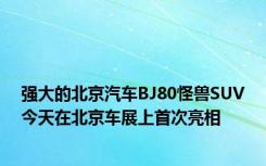 强大的北京汽车BJ80怪兽SUV今天在北京车展上首次亮相