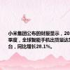 小米集团公布的财报显示，2024年第二季度，全球智能手机出货量达到4220万台，同比增长28.1%。
