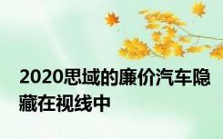 2020思域的廉价汽车隐藏在视线中