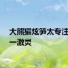 大熊猫炫笋太专注被吓一激灵
