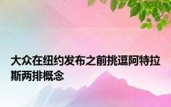 大众在纽约发布之前挑逗阿特拉斯两排概念