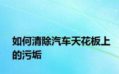 如何清除汽车天花板上的污垢