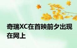奇瑞XC在首映前夕出现在网上