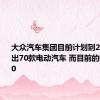 大众汽车集团目前计划到2028年推出70款电动汽车 而目前的数字是50