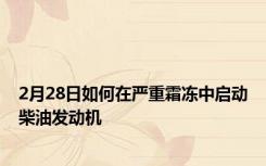 2月28日如何在严重霜冻中启动柴油发动机