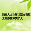 消息人士称黎以双方已私下接触 无意愿使冲突扩大