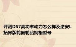 评测DS7高功率动力怎么样及途安L拓界版轮圈轮胎规格型号