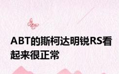 ABT的斯柯达明锐RS看起来很正常