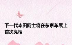 下一代本田爵士将在东京车展上首次亮相