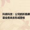科森科技：公司的折叠屏铰链组装业务尚未形成营收