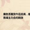 黑色系期货午后走高，螺纹钢、焦煤主力合约转涨