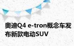 奥迪Q4 e-tron概念车发布新款电动SUV