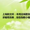 上海航交所：本周沿海散货运输需求略有改善，综合指数小幅上涨